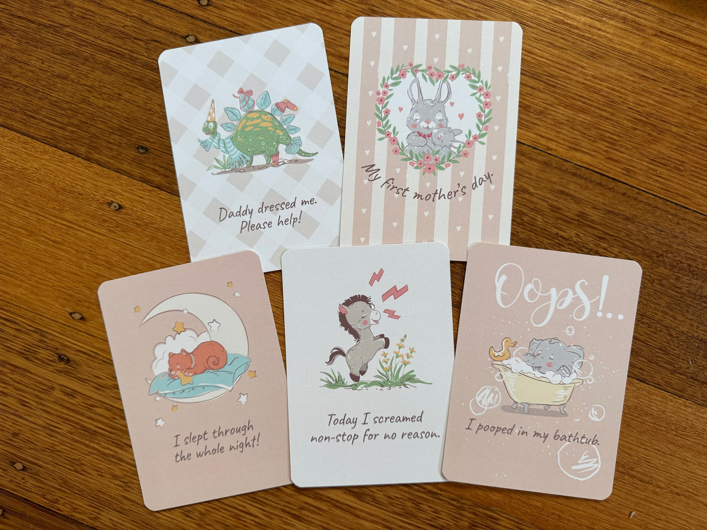 Whimsical Paws & Tails Milestone Card